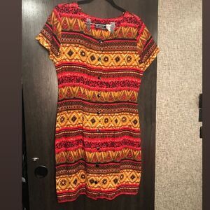 90s Multi Print Dress